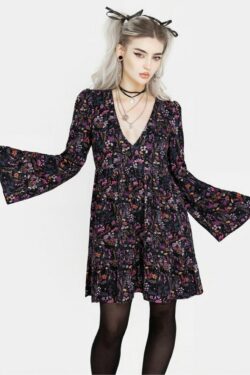 Disturbia — Heliotrope Floral (Mini Smock)